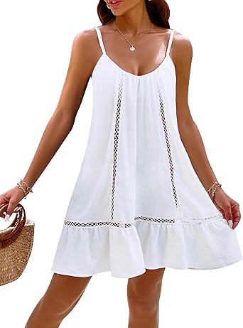 Womens Bathing Suit Cover Up Swim Beach Dresses Cover Ups Spaghetti Straps Swimsuit Coverups 2025